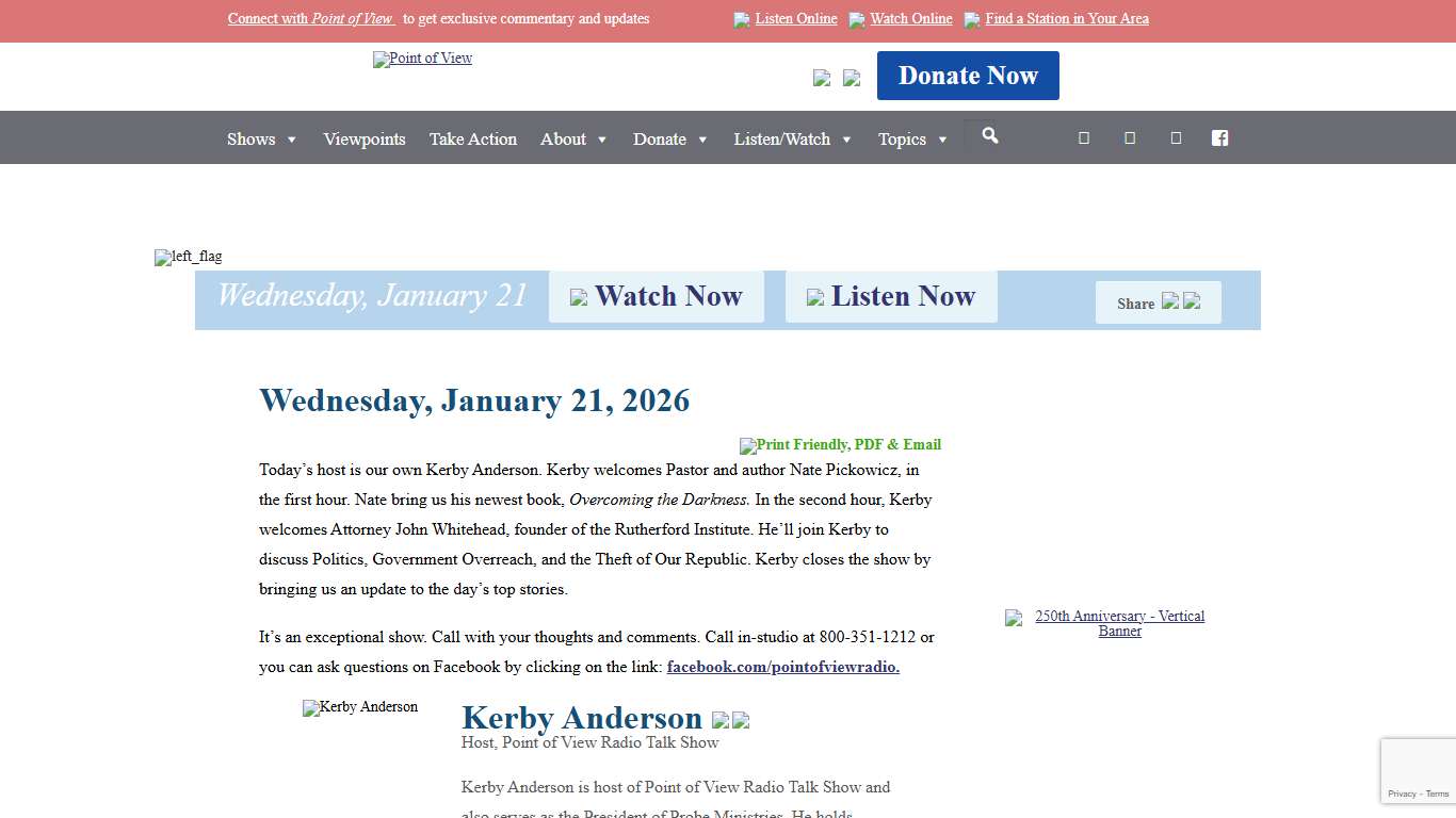 Wednesday, January 21, 2026 - Point of View - Point of View